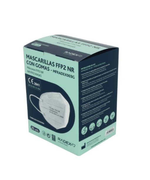 FFP2 mascarillas desechables con goma RADEX
