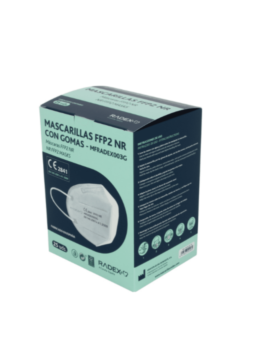 FFP2 mascarillas desechables con goma RADEX
