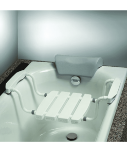 Asiento de aluminio para bañera con superficie del asiento antideslizante