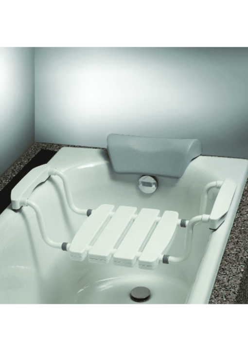 Asiento de aluminio para bañera con superficie del asiento antideslizante