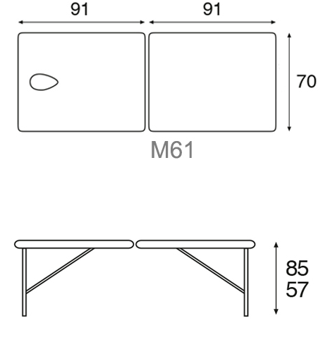 MACA DE MADEIRA DOBRÁVEL ECOPOSTURAL LIGHT 182CM